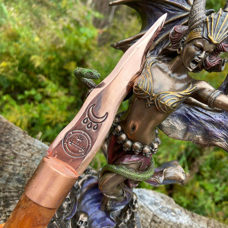 Luna Ignis Copper and Apple Lilith Athame Crying Moon Cunning Craft