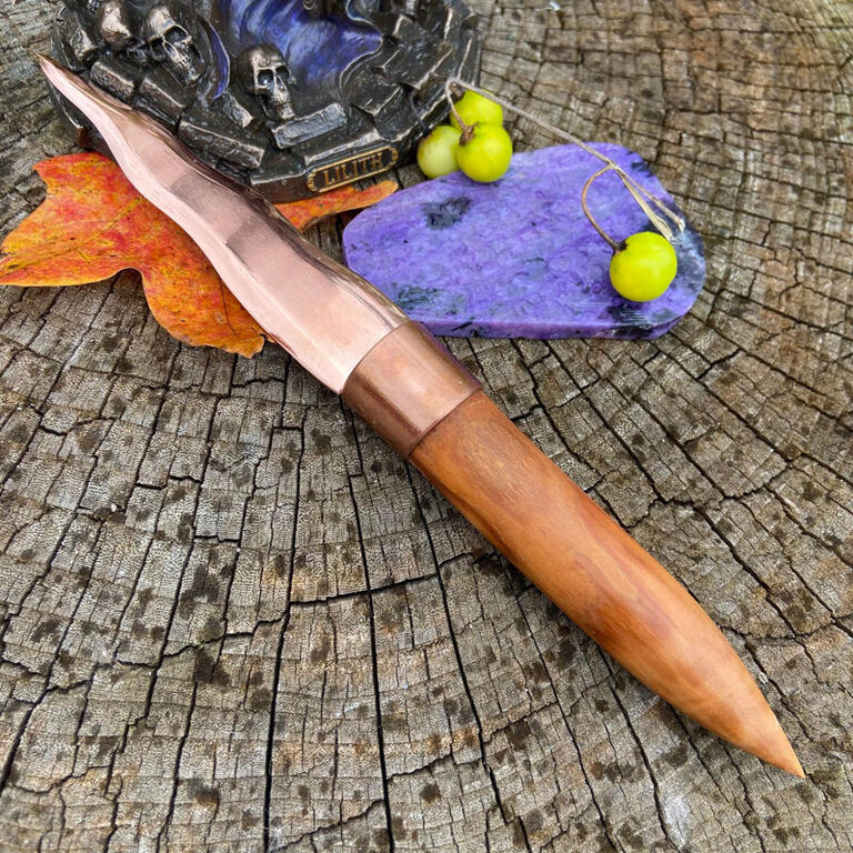 Luna Ignis Copper and Apple Lilith Athame Crying Moon Cunning Craft