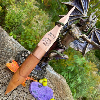Luna Ignis Copper and Apple Lilith Athame Triple Moon Cunning Craft
