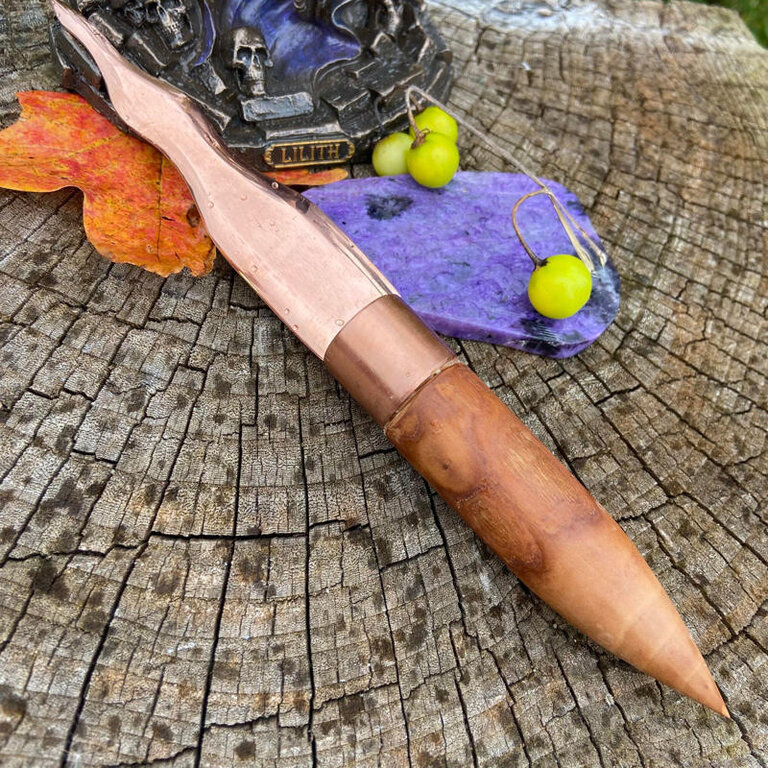 Luna Ignis Copper and Apple Lilith Athame Triple Moon Cunning Craft