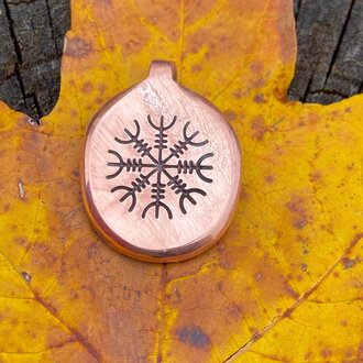 Luna Ignis Luna Ignis Hand Crafted Copper Helm Of Awe Pendant Luna Ignis Luna Ignis Hand Crafted Copper Helm Of Awe Pendant