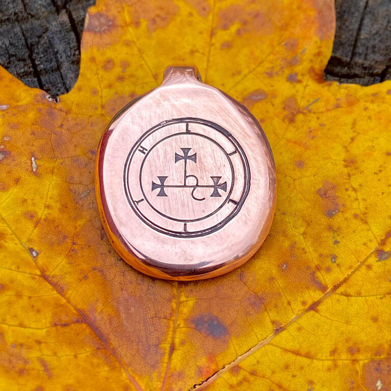 Luna Ignis Luna Ignis Hand Crafted Copper Sigil Of Lilith Amulet pendant