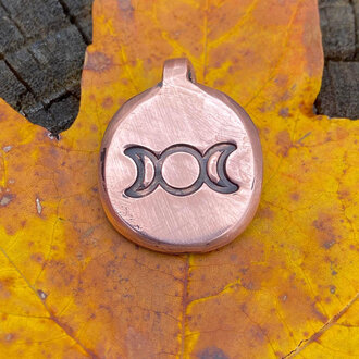 Luna Ignis Luna Ignis Hand Crafted Copper Triple Moon Goddess Amulet pendant Luna Ignis Luna Ignis Hand Crafted Copper Triple Moon Goddess Amulet pendant