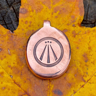 Luna Ignis Luna Ignis Hand Crafted Copper Awen Amulet pendant Luna Ignis Luna Ignis Hand Crafted Copper Awen Amulet pendant