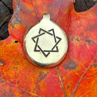 Luna Ignis Luna Ignis Hand Crafted Brass Star Of Babalon Amulet pendant Luna Ignis Luna Ignis Hand Crafted Brass Star Of Babalon Amulet pendant