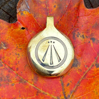 Luna Ignis Luna Ignis Hand Crafted Brass Awen Amulet pendant Luna Ignis Luna Ignis Hand Crafted Brass Awen Amulet pendant