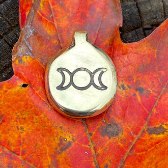 Luna Ignis Luna Ignis Hand Crafted Brass Triple Moon Goddess Amulet pendant Luna Ignis Luna Ignis Hand Crafted Brass Triple Moon Goddess Amulet pendant