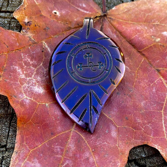 Luna Ignis Luna Ignis Hand Forged Unique Lilith Leaf Pendant Alternate Design Luna Ignis Luna Ignis Hand Forged Unique Lilith Leaf Pendant Alternate Design