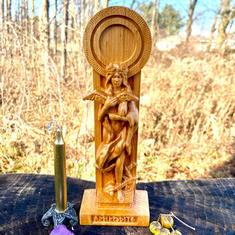 Luna Ignis Wooden Aphrodite Statue Hand Carved
