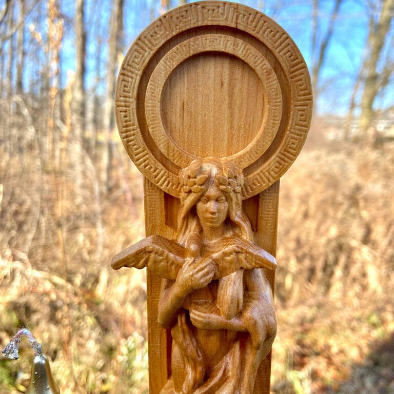Luna Ignis Wooden Aphrodite Statue Hand Carved