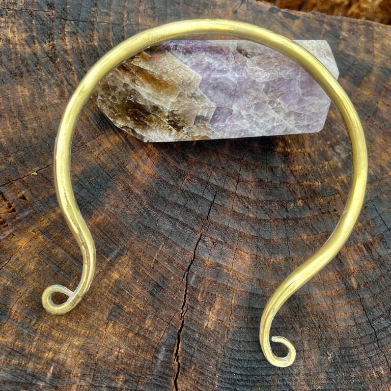 Luna Ignis Brass Torc Hand Crafted Large no2