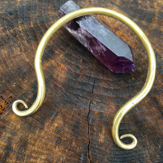 Luna Ignis Brass Torc Hand Crafted Small no1 Luna Ignis Brass Torc Hand Crafted Small no1