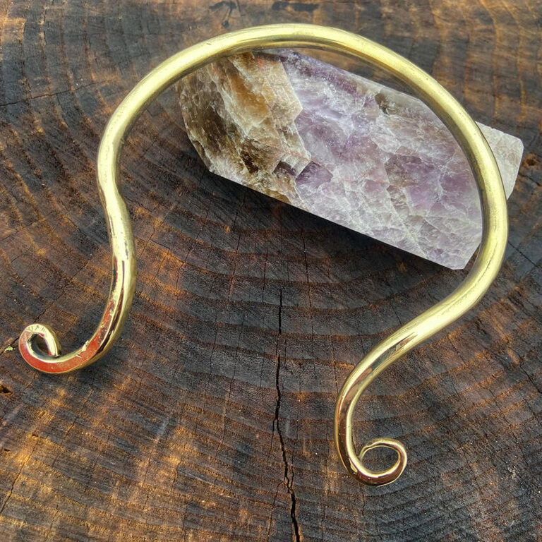 Luna Ignis Brass Torc Hand Crafted Small no2
