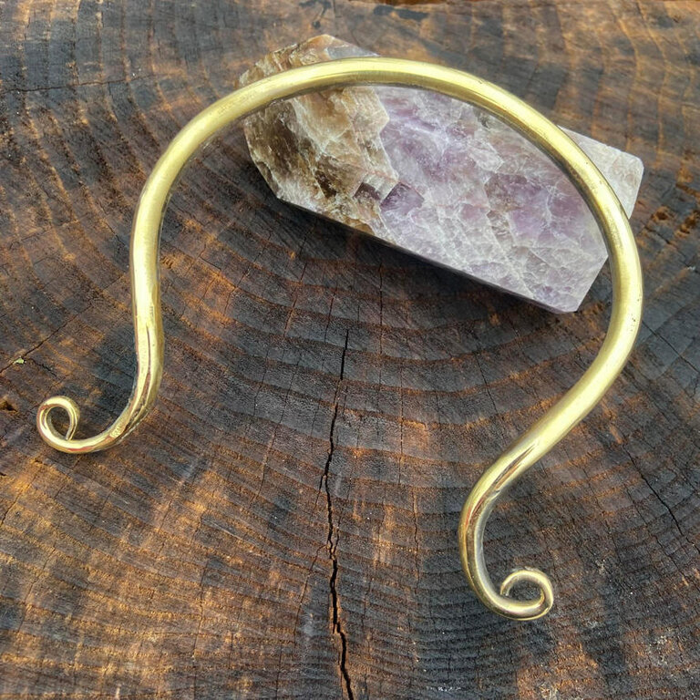 Luna Ignis Brass Torc Hand Crafted Small no3