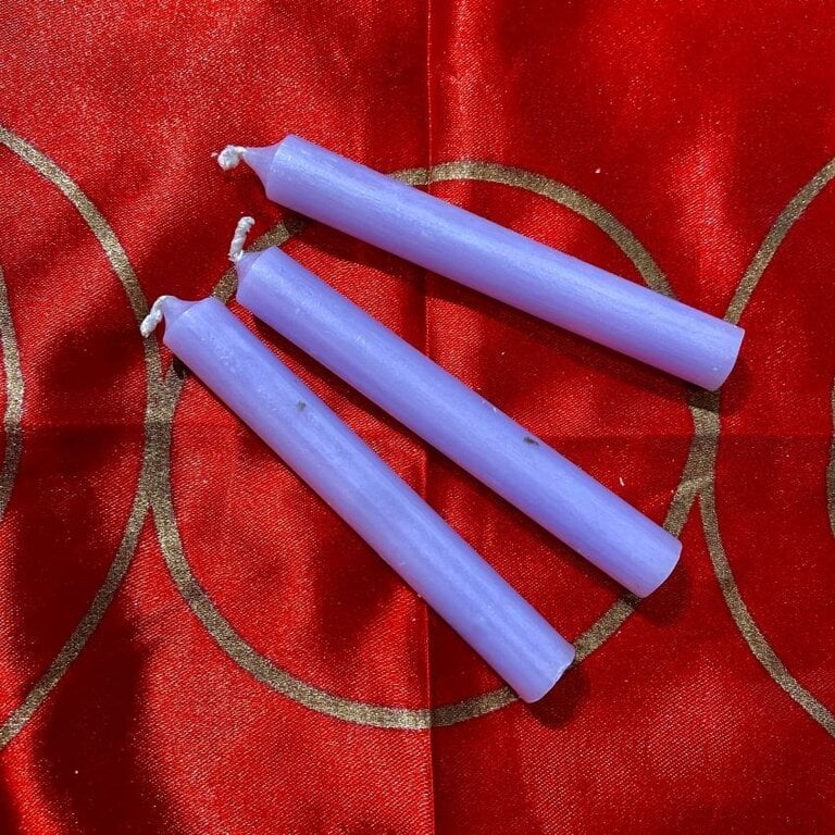 Luna Ignis Three Light Purple Lilac  Chime Spell Candles At 35c Each