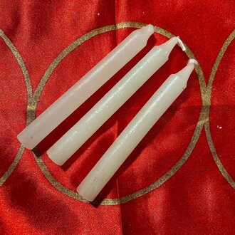 Luna Ignis Three White Chime Spell Candles At 35c Each Luna Ignis Three White Chime Spell Candles At 35c Each