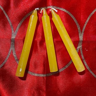 Luna Ignis Three Yellow Chime Spell Candles At 35c Each Luna Ignis Three Yellow Chime Spell Candles At 35c Each