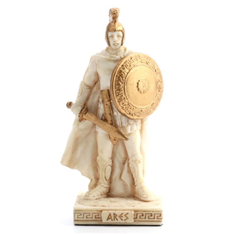 Luna Ignis Greek Mini Statue - Ares (White & Gold)