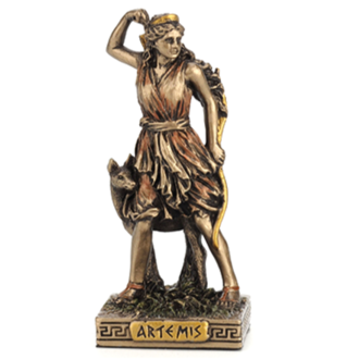 Luna Ignis Greek Mini Statue - Artemis (Bronze) Luna Ignis Greek Mini Statue - Artemis (Bronze)