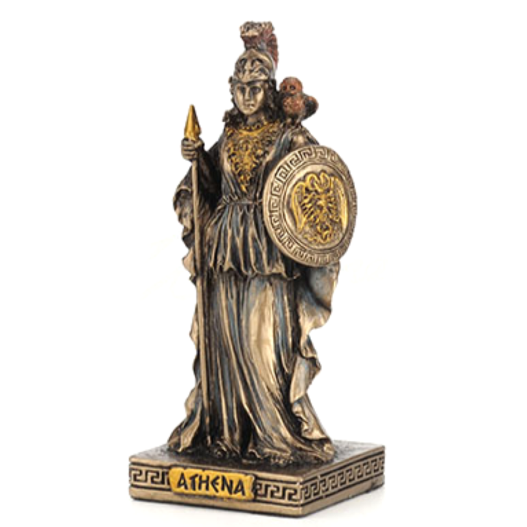 Luna Ignis Greek Mini Statue - Athena (Bronze)