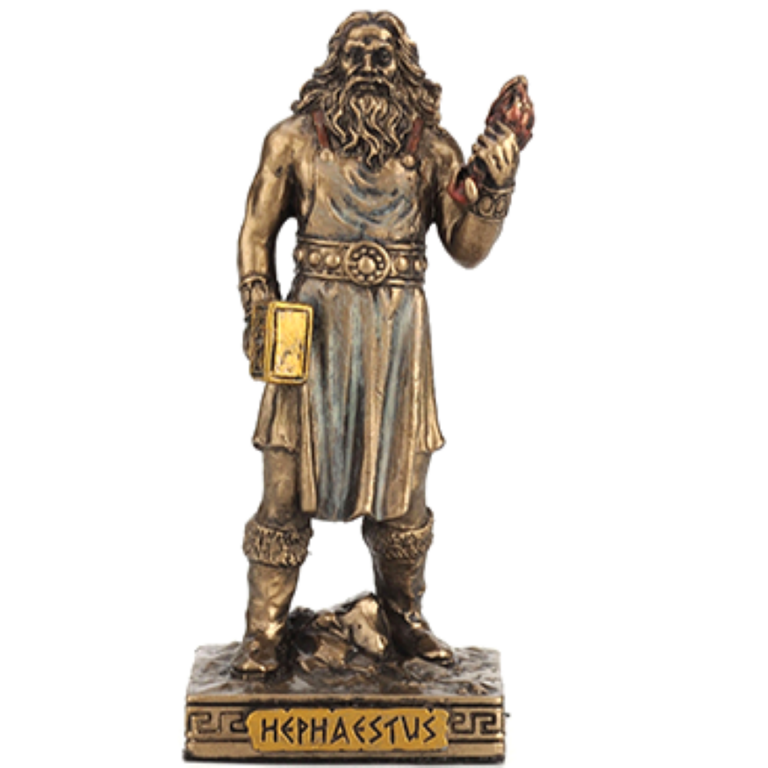 Luna Ignis Greek Mini Statue - Hephaestus (Bronze)