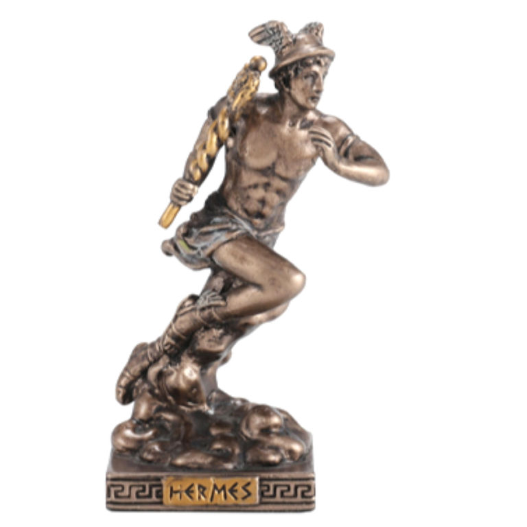 Luna Ignis Greek Mini Statue - Hermes (Bronze)