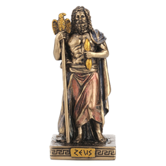 Luna Ignis Greek Mini Statue - Zeus (Bronze) Luna Ignis Greek Mini Statue - Zeus (Bronze)