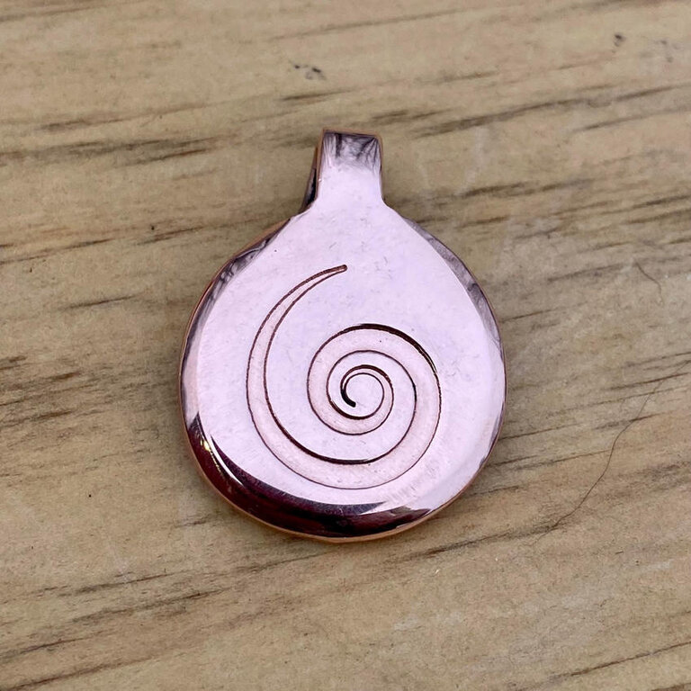 Luna Ignis Luna Ignis Hand Crafted Copper Neolithic Spiral Amulet pendant
