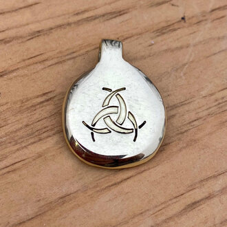 Luna Ignis Luna Ignis Hand Crafted Brass Triple Crescent Moon aka Horns Of Odin Amulet pendant Luna Ignis Luna Ignis Hand Crafted Brass Triple Crescent Moon aka Horns Of Odin Amulet pendant