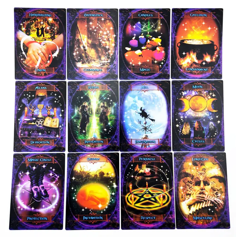 Llewellyn Publications WITCHES' WISDOM ORACLE CARDS (48-card deck & guidebook)