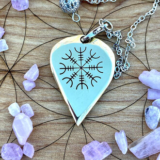 Luna Ignis Luna Ignis Artisan Brass Pendulum Hand Crafted with Helm Of Awe Luna Ignis Luna Ignis Artisan Brass Pendulum Hand Crafted with Helm Of Awe
