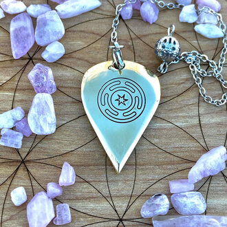 Luna Ignis Luna Ignis Artisan Brass Pendulum Hand Crafted with Hecate Wheel Luna Ignis Luna Ignis Artisan Brass Pendulum Hand Crafted with Hecate Wheel