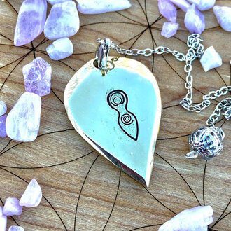 Luna Ignis Luna Ignis Artisan Brass Pendulum Hand Crafted with Spiral Goddess Luna Ignis Luna Ignis Artisan Brass Pendulum Hand Crafted with Spiral Goddess
