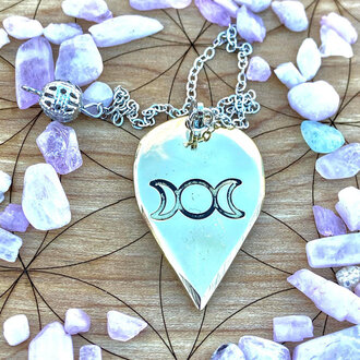 Luna Ignis Luna Ignis Artisan Brass Pendulum Hand Crafted with Triple Moon