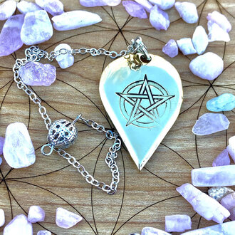 Luna Ignis Luna Ignis Artisan Brass Pendulum Hand Crafted with Pentacle