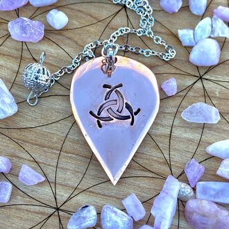 Luna Ignis Luna Ignis Artisan Copper Pendulum Hand Crafted with Triple horns Of Odin