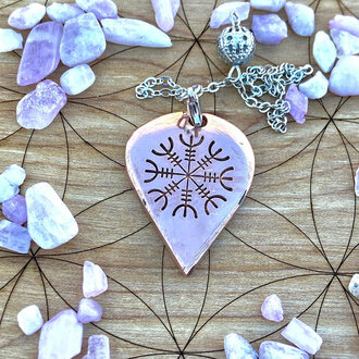 Luna Ignis Luna Ignis Artisan Copper Pendulum Hand Crafted with Helm Of Awe