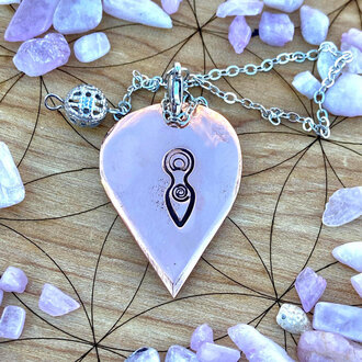 Luna Ignis Luna Ignis Artisan Copper Pendulum Hand Crafted with Spiral Goddess