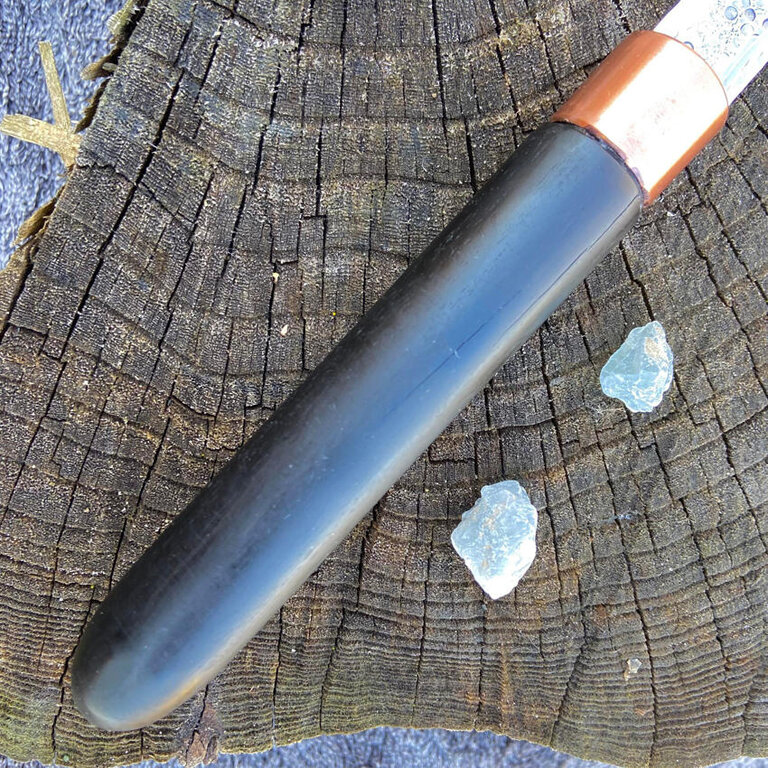 Luna Ignis African Ebony and Iron Serpent Athame 20 inches