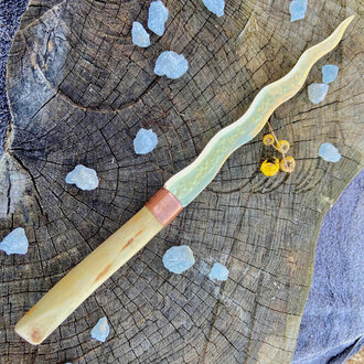 Luna Ignis Brass and Hawthorn Large Kris Athame Luna Ignis Brass and Hawthorn Large Kris Athame