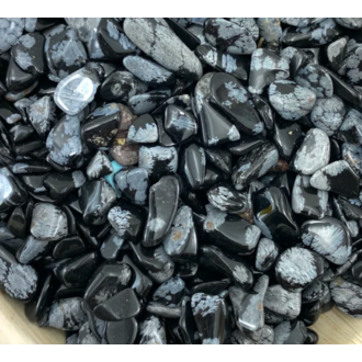 Luna Ignis Snowflake Obsidian Chips 1oz (Crystal Chip Bar)