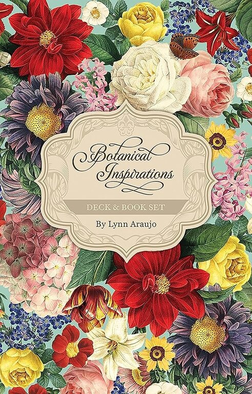 U.S. Games BOTANICAL INSPIRATIONS DECK & BOOK SET (44-card deck, 100-page guidebook, fold-out guide & drawstring organza pouch)