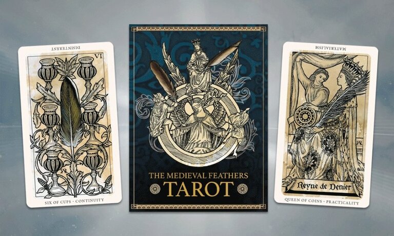 U.S. Games The Medieval Feathers Tarot BOX SET