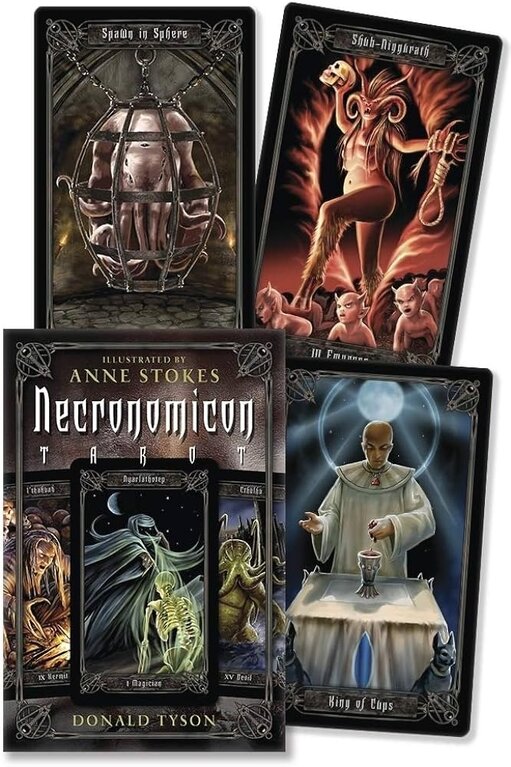 Llewellyn Publications NECRONOMICON TAROT (78 cards, book & black organdy bag) BOX SET