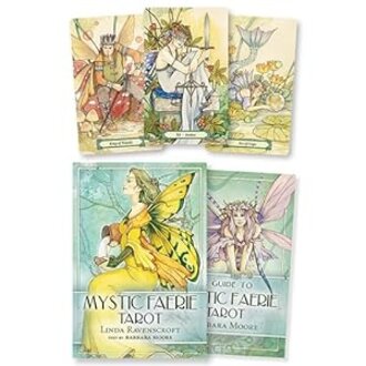 Llewellyn Publications MYSTIC FAERIE TAROT (78-cards, book & organdy bag with satin cord; boxed) BOX SET