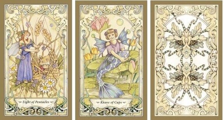 Llewellyn Publications MYSTIC FAERIE TAROT (78-cards, book & organdy bag with satin cord; boxed) BOX SET
