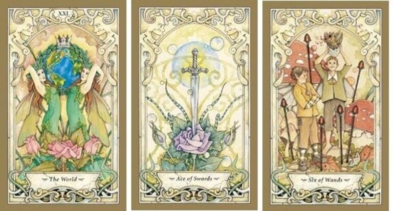 Llewellyn Publications MYSTIC FAERIE TAROT (78-cards, book & organdy bag with satin cord; boxed) BOX SET