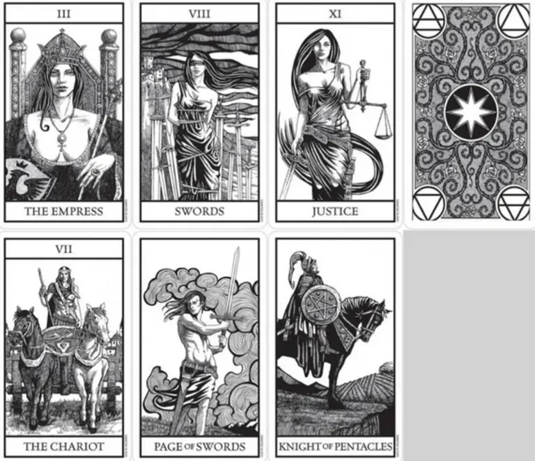 U.S. Games BIANCO NERO TAROT (80-card deck & 64-page booklet)