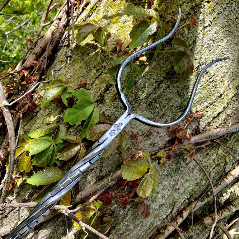 Luna Ignis Luna Ignis Hand Forged Iron Stang With Staircase Twist and eye.