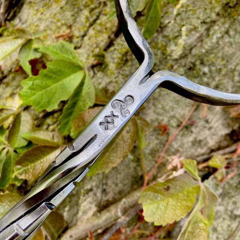 Luna Ignis Luna Ignis Hand Forged Iron Stang With Staircase Twist and eye.